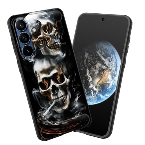 Coque Galaxy A37 5G tendance au motif crâne fumant pour un style urbain unique au quotidien