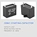 CBB61 Starting Capacitor Generator, 450V AC 24uF 50/60Hz Starting Run Capacitor Generator,Suitable for brushless Gasoline and Diesel generators Rated for 250 to 450 VAC, UL/RU Listed