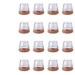 INOVASHON Chair Leg Floor Protectors, 16pcs Small Silicone Chair Leg Caps, Non-Slip Floor Protectors for Hardwood Floor, Carpet Protector Cups for Furniture Legs (Fit: 19-23mm)