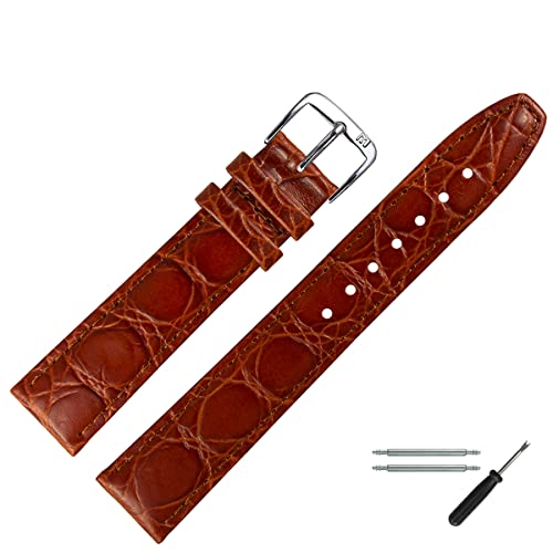 Bracelet montre 18mm cuir croco avec kit outil de montage Marburger 52918