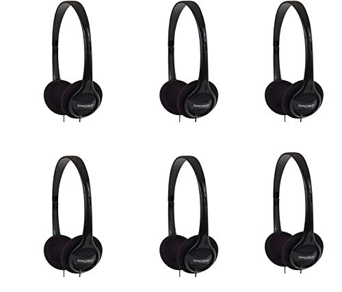 Koss Lot of 6 KPH7 On-Ear Soft Padded Stereo Headphones w/Adjustable Headband