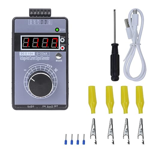 Image of DC ±10V 0-22mA /4-20mA Signal Generator, Current Voltage Signal Generator Interface Analog Simulator for PLC and Panel Debugging, Device Testing, Frequency Converter, Flow Valve