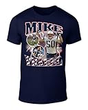 DTGVirgil Navy New England Mike Vrabel Bootleg Style Throwback Style T-Shirt Men's Adult Large
