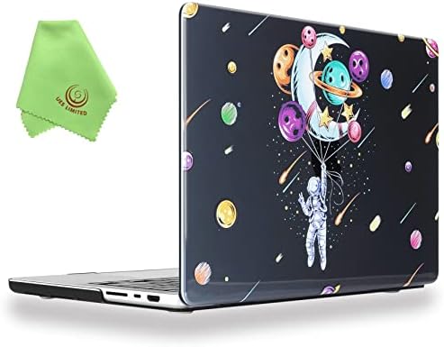 UESWILL Compatible with MacBook Pro 14 inch Case Cover 2021-2023 Model A2442/A2779, with M1 M2 Pro/Max chip & Touch ID, Creative Design Pattern Hard Shell Case + Microfiber Cloth, Astronaut B