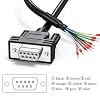2Pack DB9 Connector RS232 Serial Cable 40cm/16inch,DB9 Female to Bare Wire End,D-SUB 9-Pin Connector RS232 to Bare Wire Cable,9 Wire All Provided with Wiring Terminals-Black