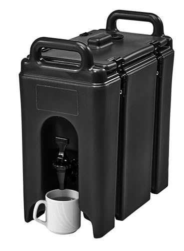 Cambro 250LCD110 Black 2.5 Gal. Beverage Camtainer