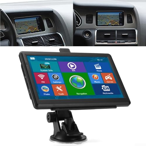 Car Sat Nav, 7"GPS Navigator TFT Touchscreen, Live Traffic Map For Car Truck Navigation, UK Maps Car DVD GPS Navigation Map Audio Systems Hands Call - Image 3