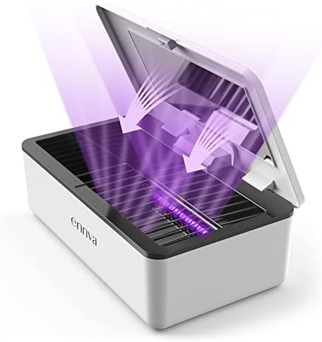 ennva UV Light Sanitizer - Large UV-C Light Disinfection Box - Powerful 360° Ultraviolet Sanitizing Box - Portable UV Sterilizer Cleaner for Cell Phone, Keys, Glasses, Earphone