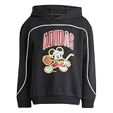 adidas Unisex Kids Disney Mickey Mouse Hooded Sweatshirt, Black/Off White, 3-4 Years