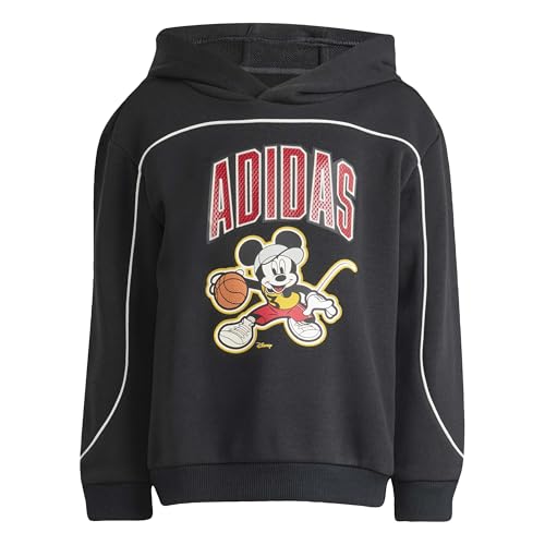 adidas Unisex Kids DISNEY MICKEY MOUSE HOODED SWEATSHIRT, black/off white, 4-5 Years