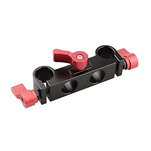 Camvate 15Mm Rod Clamp With 4-Holes (Red Knob) #TOP5