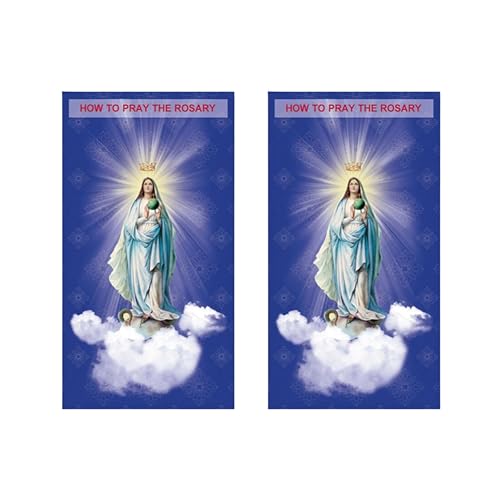 Two How to Pray The Rosary Trifold Instructions Pocket Holy
