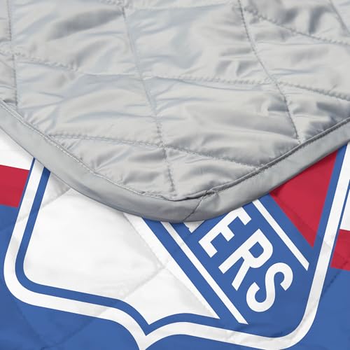 Northwest NHL New York Rangers Iced Out Taffeta Outdoor Blanket, Foldable Camping, Picnic Ground Mat, 60 x 70 Inches
