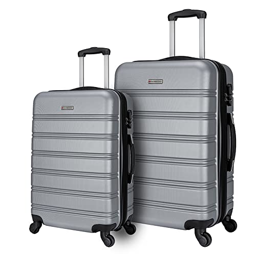 Conjunto 2 Malas Executiva De Viagem Reforçada ABS Com Cadeado Embutido Swissport