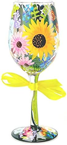 (LOLITA WG Wildflowers) - Lolita Wine Glass, Multi-Colour, one size