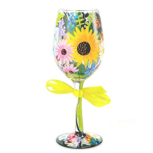 (Lolita Wg Wildflowers) - Lolita Wine Glass, Multi-Colour, One Size #TOP2