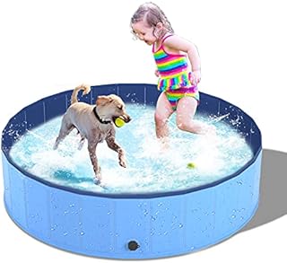 Foldable Pet Bath Tub for Large Or Medium Sized Dogs Outdoor PVC Swimming Bathing Tub Kiddie Pool for Dogs and Catsand Kids (120cm(Dia) x 30cm(H))