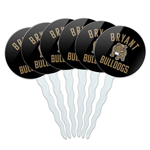 Bryant University Official Logo Cupcake Picks Toppers Decoration Set of 6