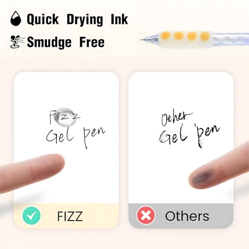 FIZZ Bolígrafos Gel 0.5mm Negro, Diseño Donut, Pack 6 miniatura 4