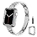 chuangshiji Compatible with Apple Watch Band Women Men 45mm 44mm 42mm 41mm 40mm 38mm, Metal Stainless Steel for iWatch Band Series SE 8 7 6 5 4 3 2 1 (Silver, 38mm/40mm/41mm)