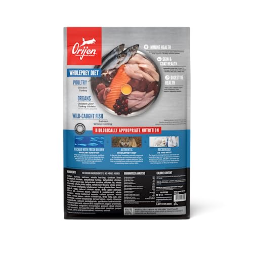 ORIJEN Original Dry Dog Food, Grain Free Dog Food for All Life Stages, Fresh or Raw Ingredients, 13 lb - Thumbnail 2