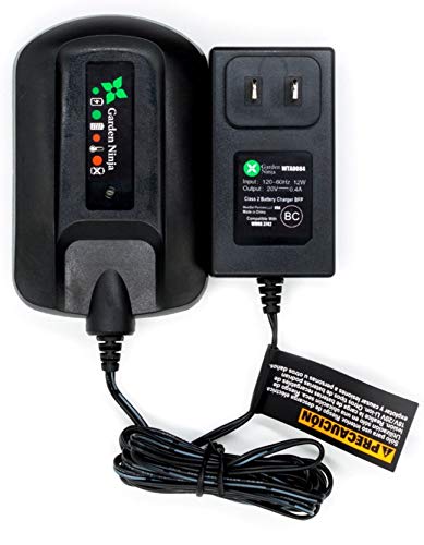 Garden NINJA Charger for Worx 18V and 20V Lithium Ion Batteries WA3520 and WA3525, compatible with WA3742