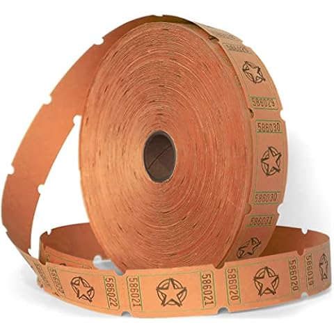Henry Dots Raffle Tickets - Star Single Roll - Roll of 2000 Star Raffle Tickets (Orange) Cover