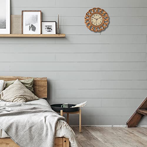 Lumuasky Decorative Wall Clock, 10 Inch Silent Non-Ticking Battery Operated Hollow Out Flower Round Retro Clock For Kitchen Living Room Bedroom Home Office Decor (Bronze) #TOP6