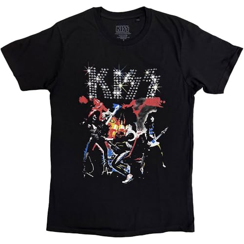 [Rock Off officially licensed products] Kiss Band Logo Sparkle T Shirt Size M