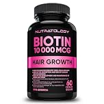 Biotin 10000MCG Hair Vitamins For Hair Growth Women | Canadian-Made | Promotes Healthy Skin & Nail Growth - Supports Muscle Function - Biotin Supplement - Hair Growth Products for Women - 120 capsules