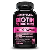 Biotin 10000MCG Hair Vitamins For Hair Growth Women | Canadian-Made | Promotes Healthy Skin & Nail Growth - Supports Muscle Function - Biotin Supplement - Hair Growth Products for Women - 60 capsules