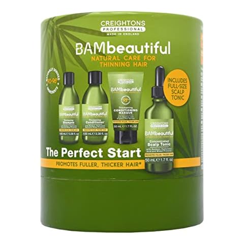 BAMBEAUTIFUL The Perfect Start Set - Proven to help with the reduction of hair loss & promote thicker, denser hair in 90 days when used as part of the regime including the scalp tonic Cover