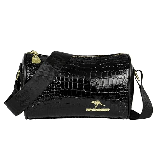 Image of Storite Small PU Leather Women Tote Bag, CrocodileTexture fashionable & Party Sling Bag, Shoulder Crossbody Bag with Adjustable Strap-Black(22x13x10 cm)