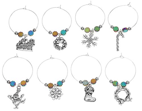 Marqueurs de verre 8x pièces Miniblings : pendentif de Noël pour verre de fête