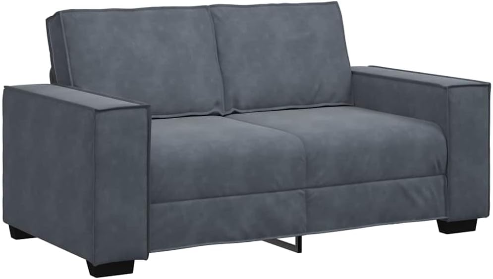 Sofa Set Dark Grey Velvet Living Room Furniture