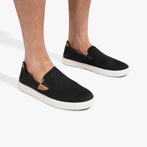 Image of OluKai Men's Lae'ahi NUI Slip-On Sneakers, Premium Leather & Mesh Details