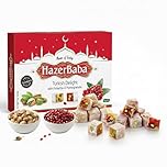 Pistachio & Pomegranate Turkish Delight Selection - 750g Authentic Handmade Pistachio & Pomegranate Traditional Lokum Candy from Turkey for Stocking Fillers, Christmas Gifts, Birthday Gifts for Women