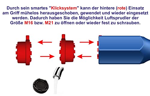 Rela Innovativ Montageschlüssel mit Gelenk, Montage WC-Sitz | Flügelmutter und Schraubenköpfe, Kunststoff, Ø 3,5 cmx 19,5 cm, 0246DV_SML