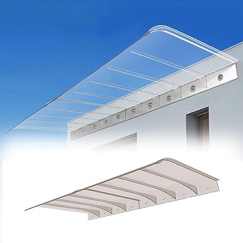 Marquise De Porte - Tenda da sole per cassette postali, condizionatori d'aria, biciclette, tettoia per veranda, colore: marrone, dimensioni: 50 x 160 cm