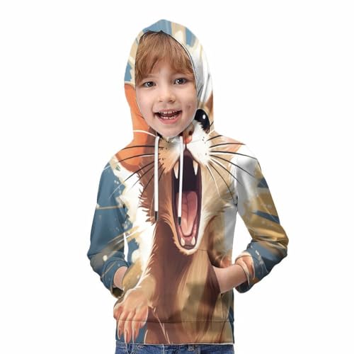 Sweat à capuche Souris 3D imprimé pour ado de 9-11 ans pull hiver
