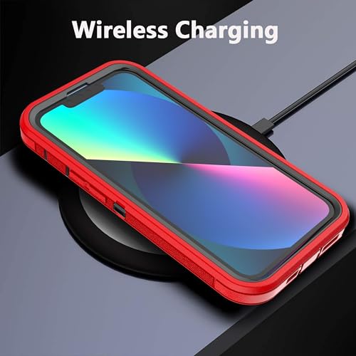Coque antichoc pour iPhone 13 et iPhone 14 en caoutchouc solide avec vitre écran