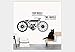 Adesivi Murali Uomini che cavalcano Adesivi murali personalità della bicicletta Sala studio Soggiorno Camera da letto Divano Sfondo Decorazione murale 43 * 52 cm