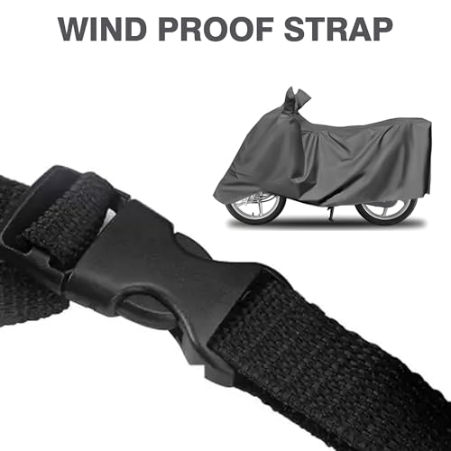 Image of Sulfar Universal Bike Cover UV Protection & Dustproof Bike Body Cover for Two Wheeler Bike Scooter Scooty Activa (Grey)