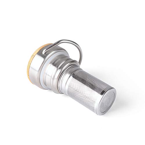 Freigeist - Colador de té de Acero Inoxidable, con Tapa para Todas Las Botellas de Acero Inoxidable