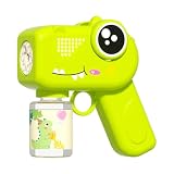 2026 Automatischer, tragbarer Seifenspender für mit Licht- Soundeffekten, Gebläse Lösungen für Kindergeburtstage im Garten (75 ml) (Green, 14.3x6.5x14 cm)