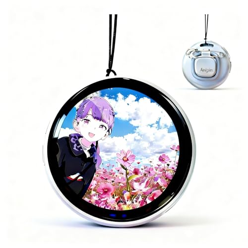 Chamii Ani-Pin Pro Digital Pin/Badge, Electronic Button with LED Screen, Customizable Anime Style Badge with Dynamic Touch Screen, Ita Bag Accessory for Parties, Fan Events, Cosplay, Concerts and Anime Fans, Powered by Beambox(Nikko) Tech