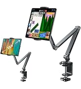 Tablet Stand for Desk, Aluminum Alloy Foldable Tablet Arm Mount Holder, Compatible with iPad 10/9...