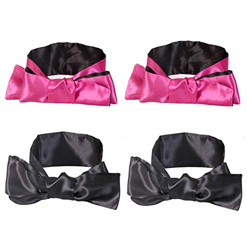4 Takte Schlafmaske Satin Augenmaske, Satin Augenbinde, Satin Augenmaske Augenbinde, Verwendet für Zuhause, Büro, Valentinstaggeschenke Usw (150 Cm) Cover