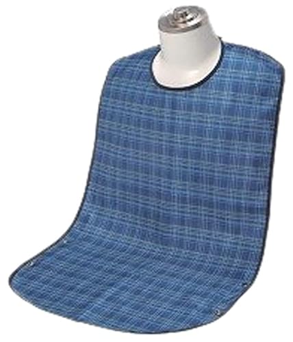 ソフラピレンエプロン チェック 2WAYタイプ ブルー 102280 (竹虎ヒューマンケア事業部) (食事用エプロン)