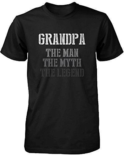 The Man Myth Legend Cute Shirt for Grandpa Christmas Gift idea for Grandfather Black XL